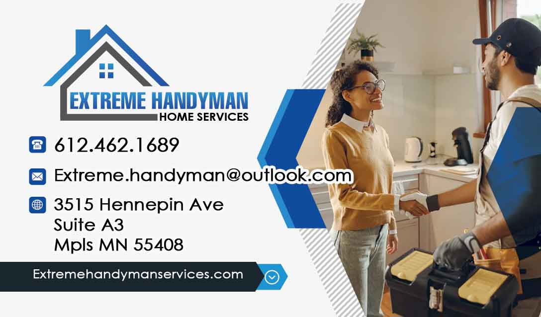 Extreme Handyman business card front