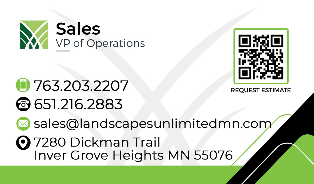 Landscapes Unlimited business card front