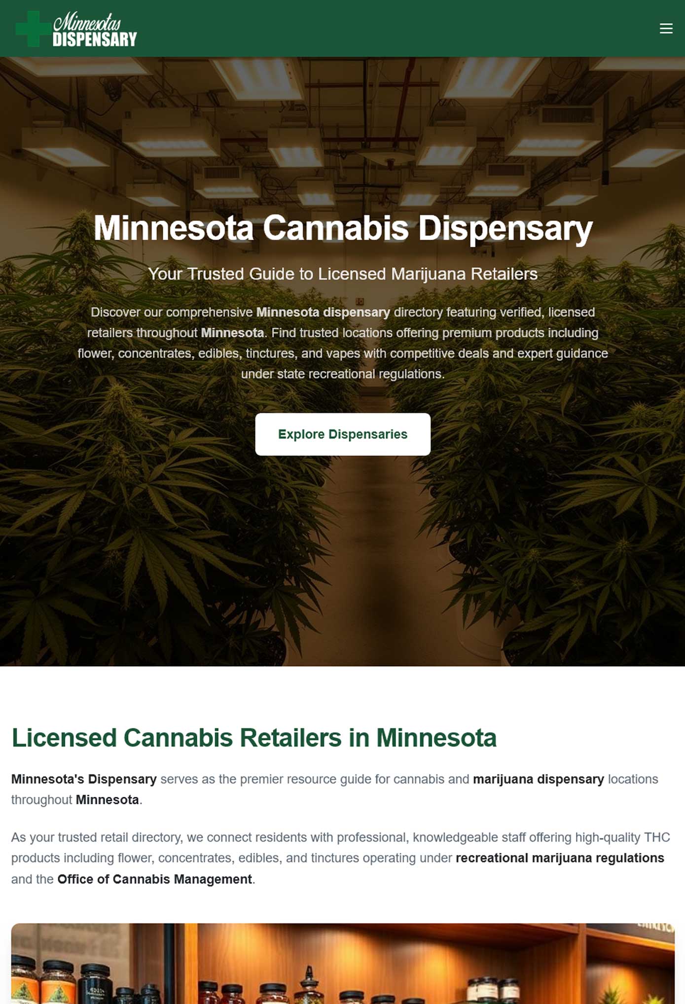 Minnesota's Dispensary - Website Design by Multimedia Graphics